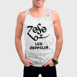 Майка-безрукавка мужская Led Zeppelin с потертостями на светлом фоне, цвет: 3D-белый — фото 2