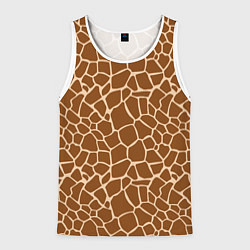 Майка-безрукавка мужская Пятнистая шкура жирафа, цвет: 3D-белый