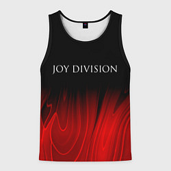 Майка-безрукавка мужская Joy Division red plasma, цвет: 3D-черный