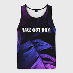 Майка-безрукавка мужская Fall Out Boy neon monstera, цвет: 3D-черный