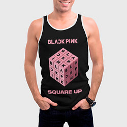 Майка-безрукавка мужская Blackpink Square up, цвет: 3D-белый — фото 2