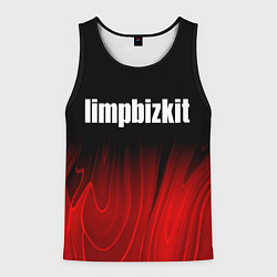 Майка-безрукавка мужская Limp Bizkit red plasma, цвет: 3D-черный