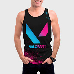 Майка-безрукавка мужская Valorant - neon gradient, цвет: 3D-черный — фото 2