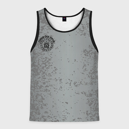 Мужская майка без рукавов Велес помни корни / 3D-Черный – фото 1