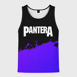 Майка-безрукавка мужская Pantera purple grunge, цвет: 3D-черный