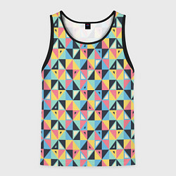 Майка-безрукавка мужская Треугольная мозаика, цвет: 3D-черный