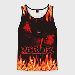 Майка-безрукавка мужская Fire Roblox, цвет: 3D-черный