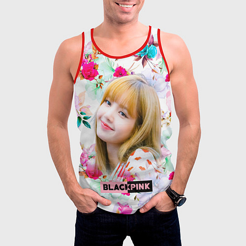 Мужская майка без рукавов Blackpink Lisa / 3D-Красный – фото 3