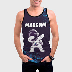 Майка-безрукавка мужская Максим космонавт даб, цвет: 3D-черный — фото 2