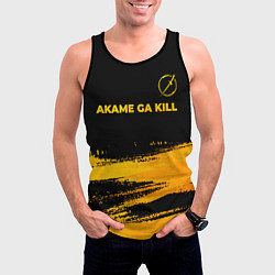 Майка-безрукавка мужская Akame ga Kill - gold gradient: символ сверху, цвет: 3D-черный — фото 2