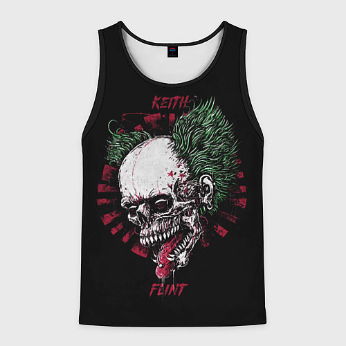 Мужская майка без рукавов Keith flint draw head / 3D-Черный – фото 1