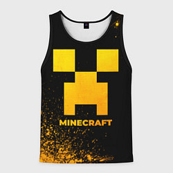 Майка-безрукавка мужская Minecraft - gold gradient, цвет: 3D-черный