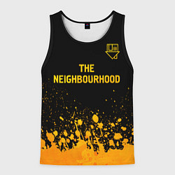 Майка-безрукавка мужская The Neighbourhood - gold gradient: символ сверху, цвет: 3D-черный