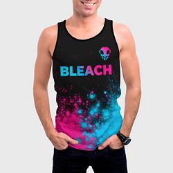 Майка-безрукавка мужская Bleach - neon gradient: символ сверху, цвет: 3D-черный — фото 2