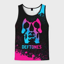 Майка-безрукавка мужская Deftones - neon gradient, цвет: 3D-черный