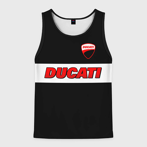 Мужская майка без рукавов Ducati motors - черный / 3D-Черный – фото 1
