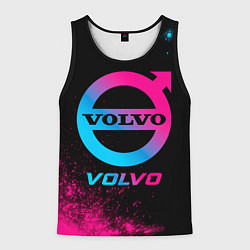 Майка-безрукавка мужская Volvo - neon gradient, цвет: 3D-черный