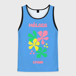 Майка-безрукавка мужская Малага - Испания, цвет: 3D-черный