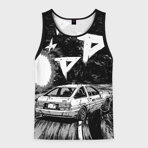 Мужская майка без рукавов Инициал Ди / 3D-Черный – фото 1