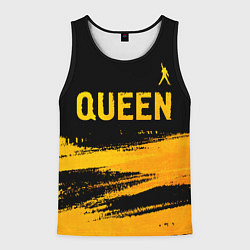 Мужская майка без рукавов Queen - gold gradient: символ сверху