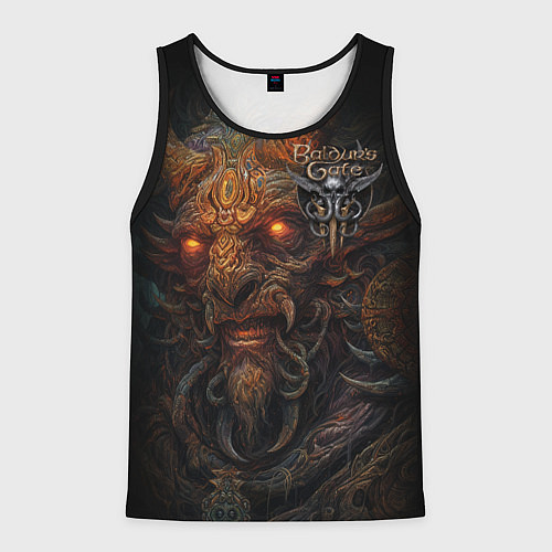 Мужская майка без рукавов Baldurs Gate 3 logo demon / 3D-Черный – фото 1