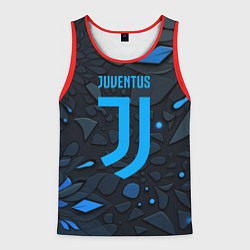 Майка-безрукавка мужская Juventus blue logo, цвет: 3D-красный