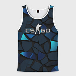 Мужская майка без рукавов CS GO blue black elements