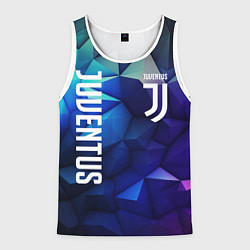 Майка-безрукавка мужская Juventus logo blue, цвет: 3D-белый