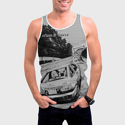 Майка-безрукавка мужская Тойота ae 86 - Инициал ди, цвет: 3D-белый — фото 2