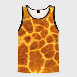 Майка-безрукавка мужская Шкура жирафа - текстура, цвет: 3D-черный