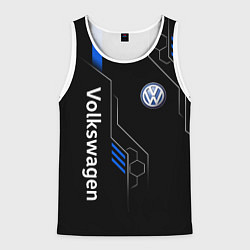 Майка-безрукавка мужская Volkswagen - blue technology, цвет: 3D-белый