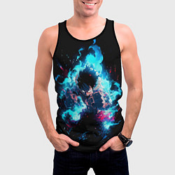 Майка-безрукавка мужская Луффи в ярости, цвет: 3D-черный — фото 2