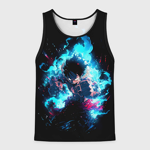 Мужская майка без рукавов Луффи в ярости / 3D-Черный – фото 1