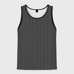 Майка-безрукавка мужская Насыщенный серый полосатый, цвет: 3D-черный