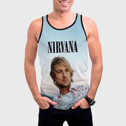 Майка-безрукавка мужская Тру фанат Nirvana, цвет: 3D-черный — фото 2
