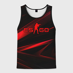 Мужская майка без рукавов CSGO red black logo