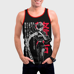 Майка-безрукавка мужская Маки Зенин - Магическая битва, цвет: 3D-красный — фото 2