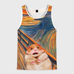 Майка-безрукавка мужская Крик хомяка, цвет: 3D-белый