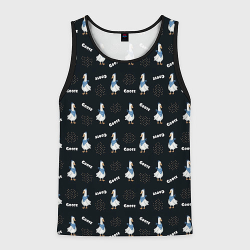 Мужская майка без рукавов Гуси на темном фоне / 3D-Черный – фото 1