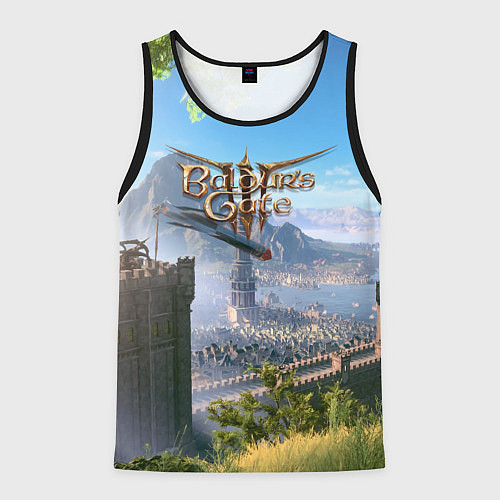 Мужская майка без рукавов Врата Балдура - Baldurs Gate 3 / 3D-Черный – фото 1