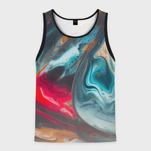 Мужская майка без рукавов Палитра масло / 3D-Черный – фото 1