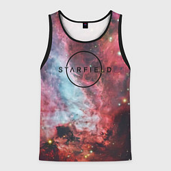Майка-безрукавка мужская Starfield лого космос, цвет: 3D-черный