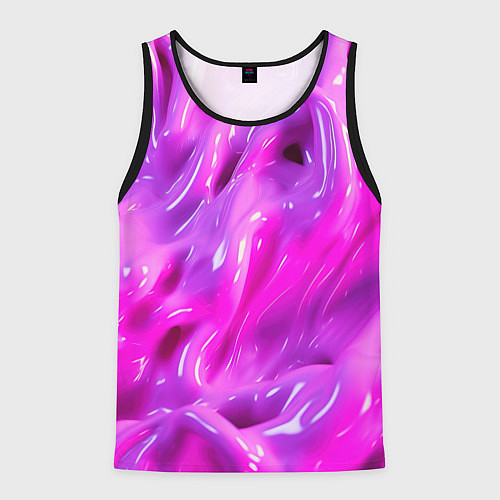 Мужская майка без рукавов Розовая слизь / 3D-Черный – фото 1