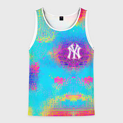 Майка-безрукавка мужская New York Yankees - baseball team - logo, цвет: 3D-белый