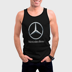 Майка-безрукавка мужская Mercedes-benz sport auto, цвет: 3D-черный — фото 2