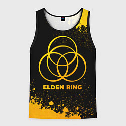 Майка-безрукавка мужская Elden Ring - gold gradient, цвет: 3D-черный