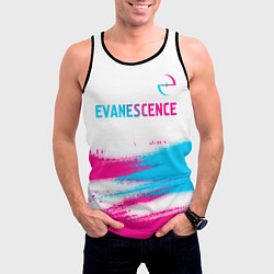 Майка-безрукавка мужская Evanescence neon gradient style: символ сверху, цвет: 3D-черный — фото 2