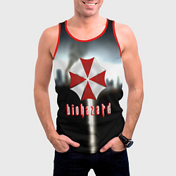 Майка-безрукавка мужская Raccoon city, цвет: 3D-красный — фото 2