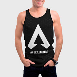 Майка-безрукавка мужская Apex Legends glitch на темном фоне, цвет: 3D-черный — фото 2