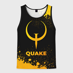 Майка-безрукавка мужская Quake - gold gradient, цвет: 3D-черный